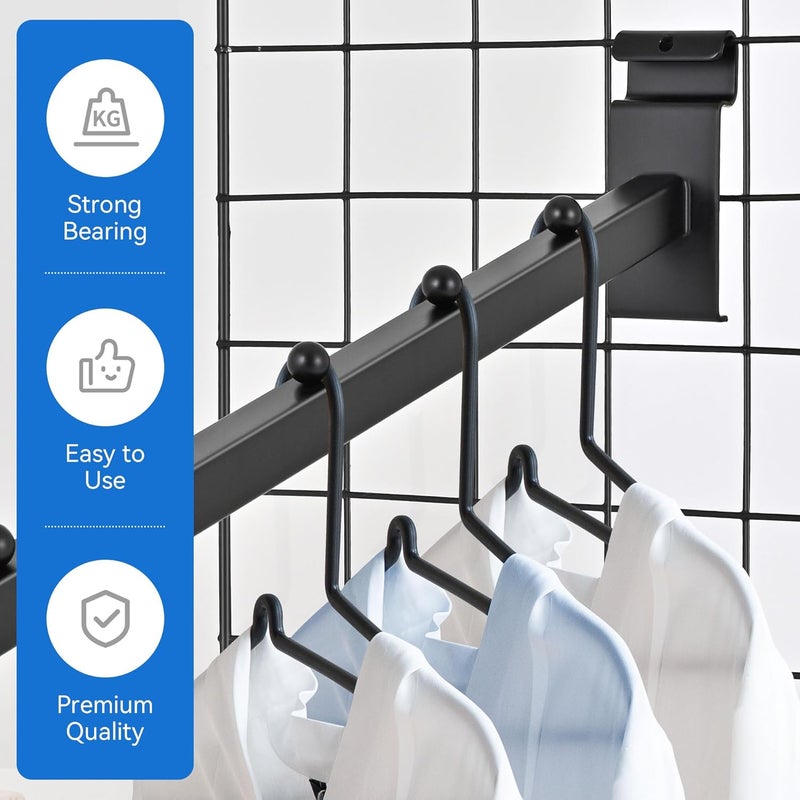 POKOTO 6 Ball Waterfall for Grid Wall and Wire Grid Wall Hangers Gridwall Hooks for Displaying Grid Wall Accessories Clothing Retail Shirt Housewares Rack Vendor Events (8, Black) - Image 5